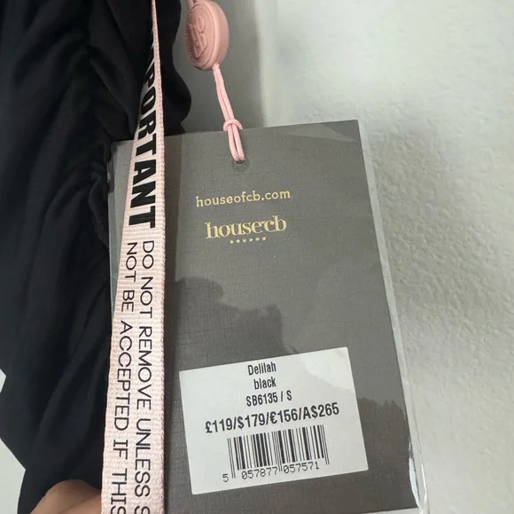 House of CB Delilah Jumpsuit size S in black BNWT